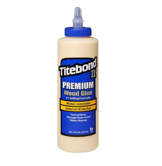 Adhesivo Titebond II premium (azul) de 16 oz