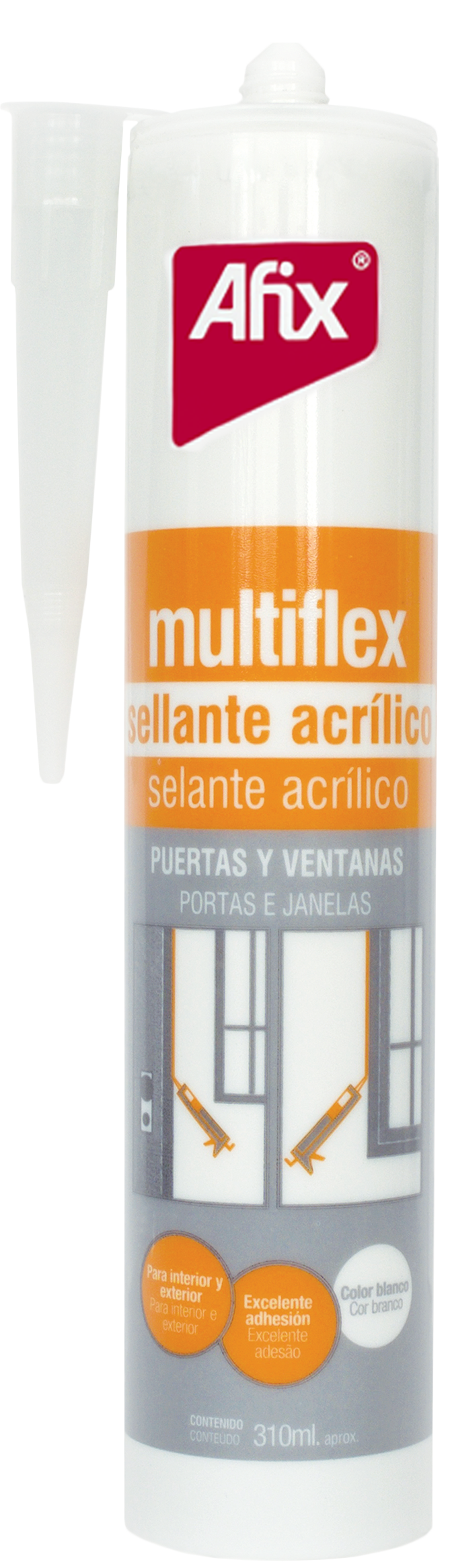 Sellador acrílico multiflex AFIX de 310 ml